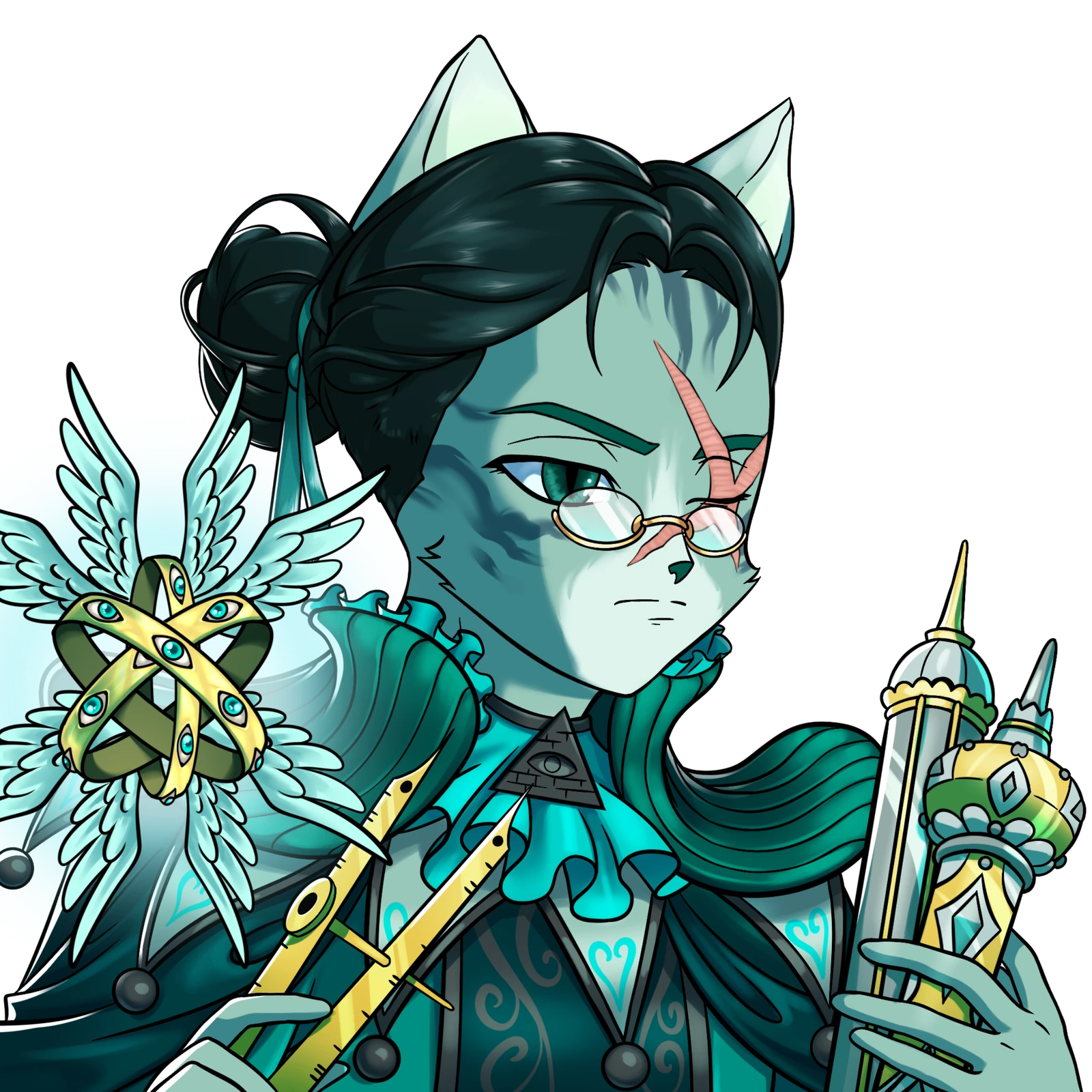 Botanical details and ceremonial clothing.